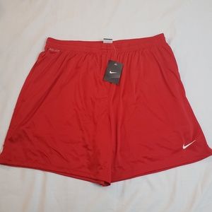 Nike red sports shorts